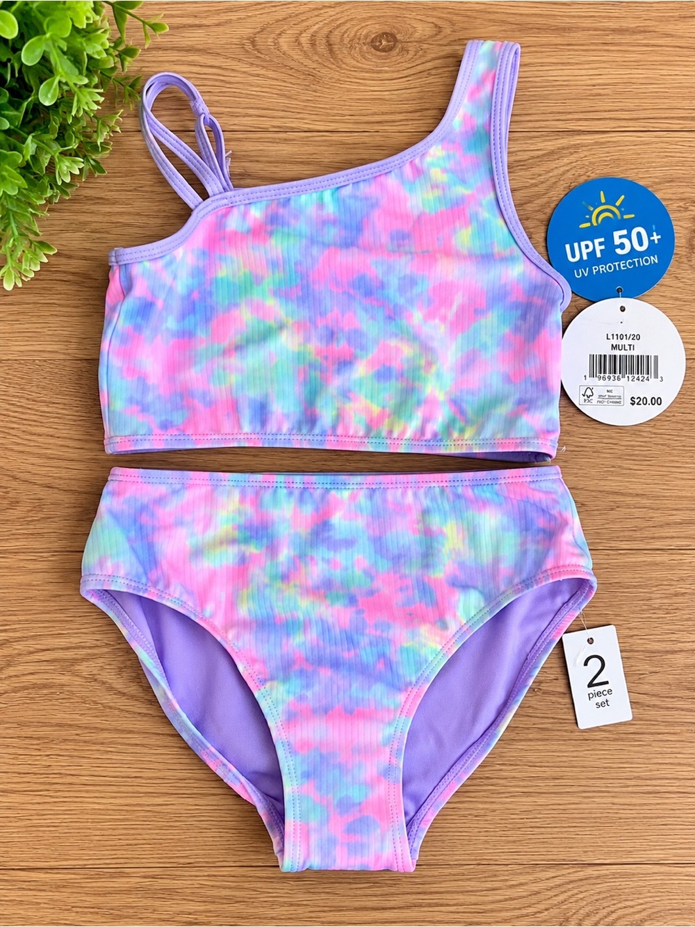 NWT Sōl Borne Girls’ 2-Piece Tie-Dye Swimsuit 💕🌈